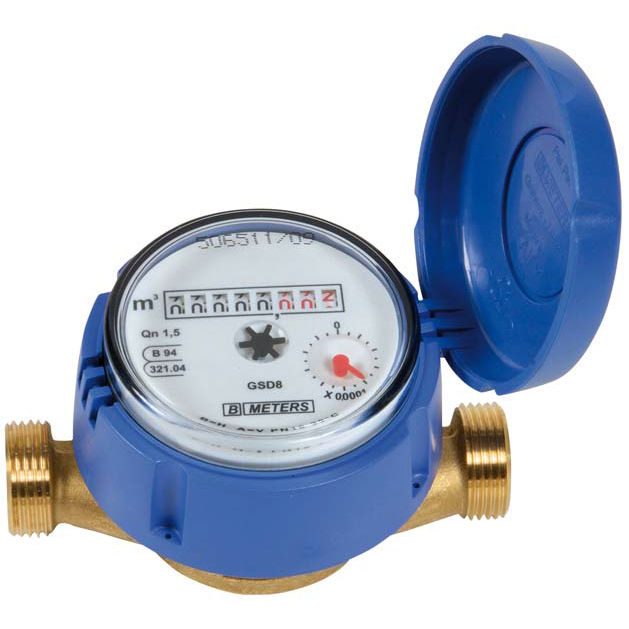 Mechanical water meter with digital readout
