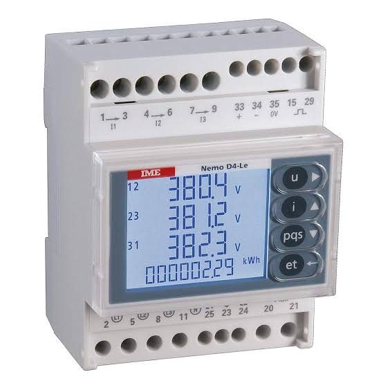 DIN-rail multifunction energy meter